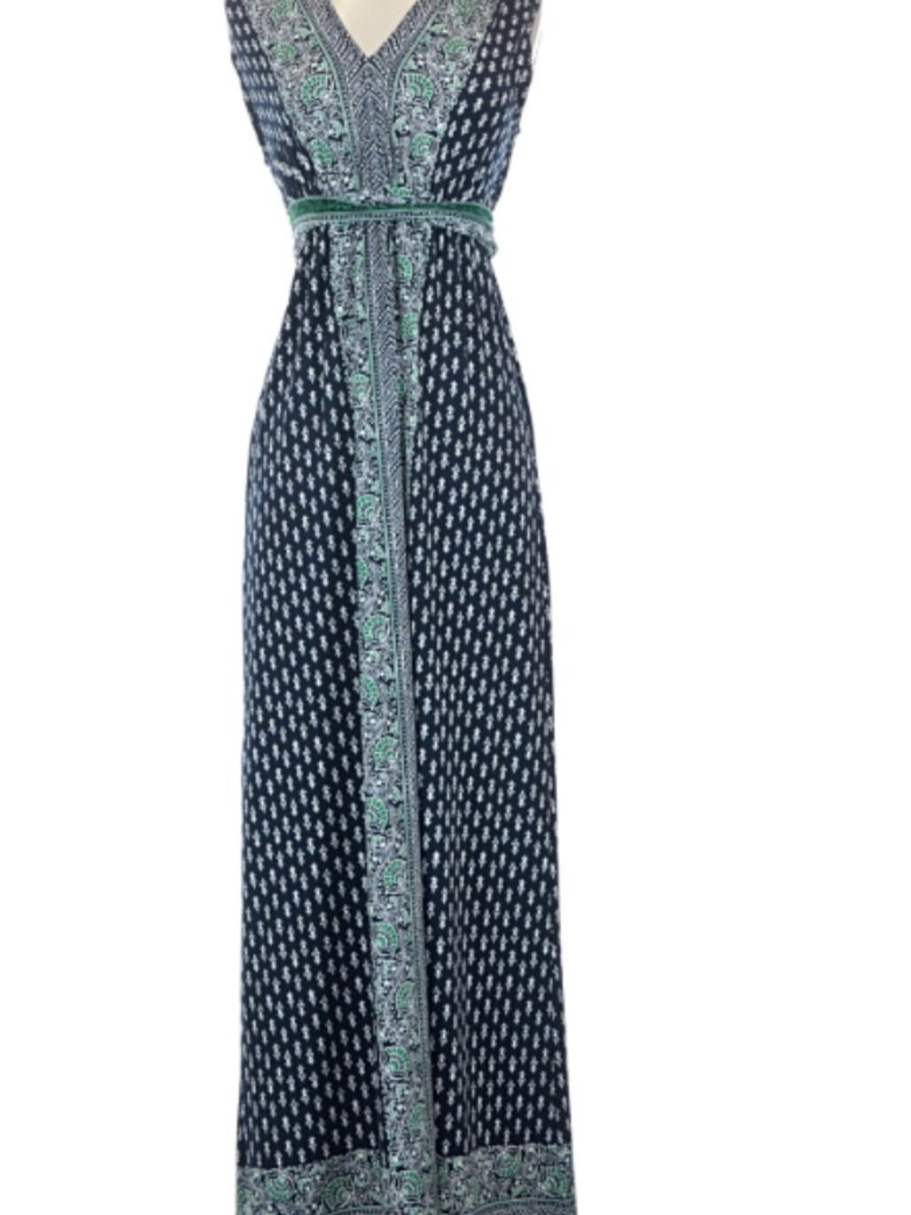 Navy Print Max Studio Maxi Dress